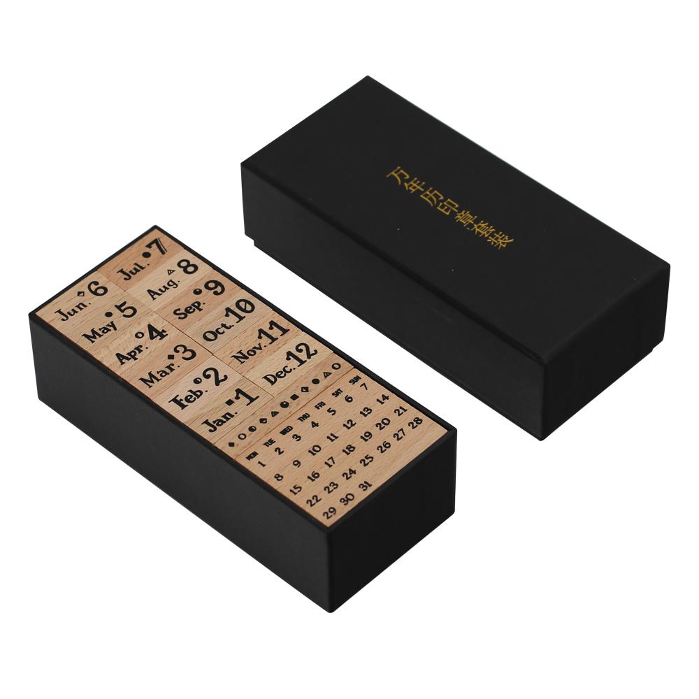 Yoofun 20 pcs/set Permanent Calendar Wooden Rubber Stamps for Junk Journal Planner Scrapbooking Decoration DIY Craft Card Making