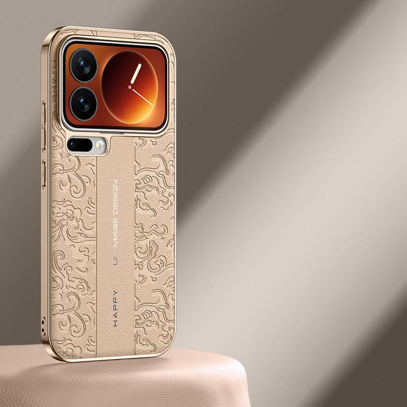 Благоприятное Облако Процесс Резьбы по Коже Тисненая Крышка для Xiaomi 17 Pro Max Mi 17 Pro xiaomi17 Покрытая Рамка Чехол