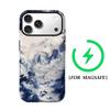 Сине-белый пейзаж Арт Чехол для IPhone17 Must-Haves для IPhone 17 16 15 14 13 12 Pro Max Plus Двухслойная задняя крышка