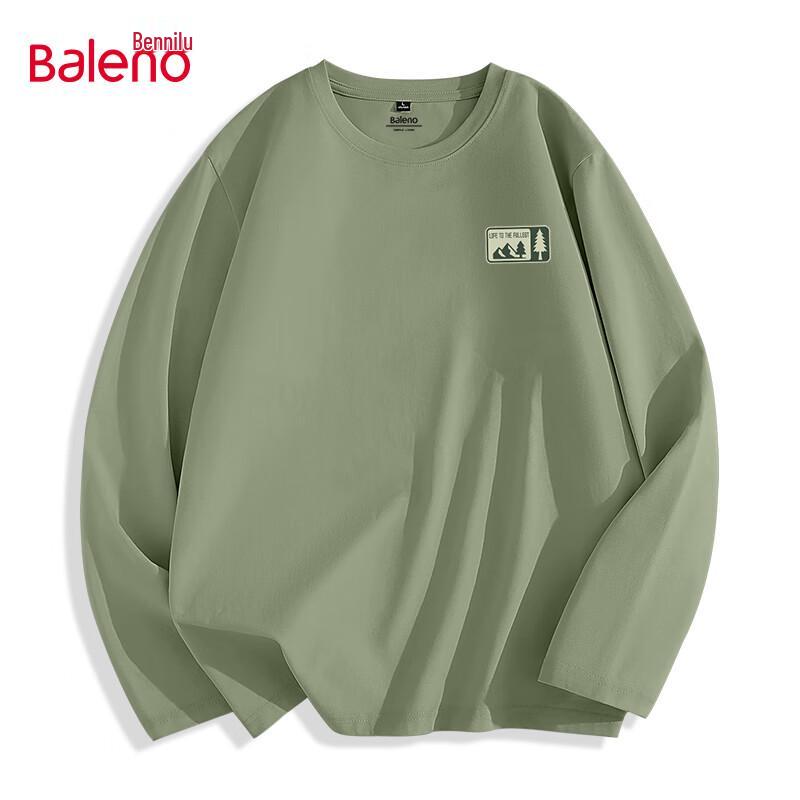 Baleno Унисекс Хлопковая футболка с длинным рукавом, тяжелая