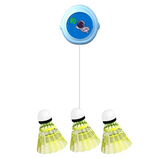 Badminton Rebound Trainer Self Training Tool with Elastic Rope Simple Installation Badminton Indoor Trainer Portable Badminton Set