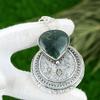Memorial Day Deal Sterling Silver Natural Solar Moss Agate Bezel Pendant Jewelry