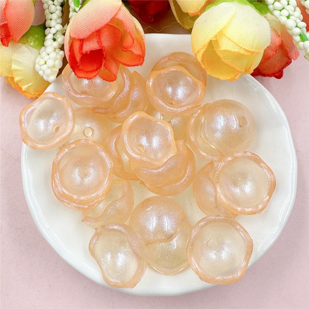 Высококачественные бусины, разноцветные акриловые бусины «сделай сам», модные 100 шт., ювелирные изделия из бисера в форме чаши