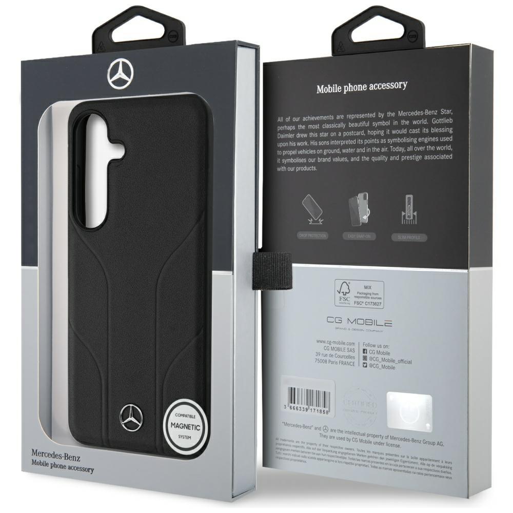 Чехол для Samsung Galaxy S25 Mercedes MagSafe Черный