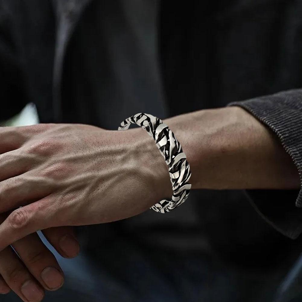 Ретро металлический витой открытый браслет мужской повседневный манжета креативные украшения для верховой езды персональный Motorcy W2E3