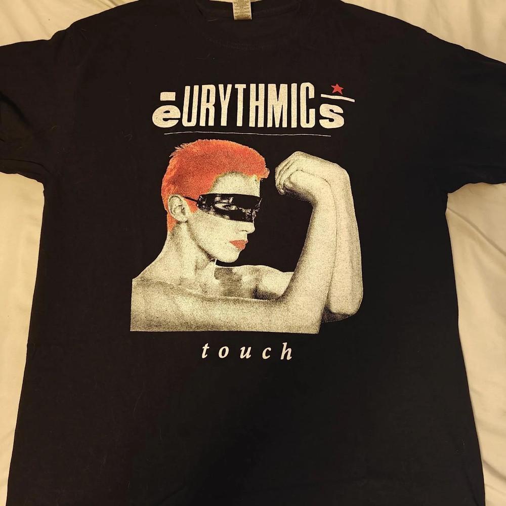 Коллекция Футболка с логотипом группы Eurythmics Подарок для фаната Все размеры S-5XL Унисекс Футболка