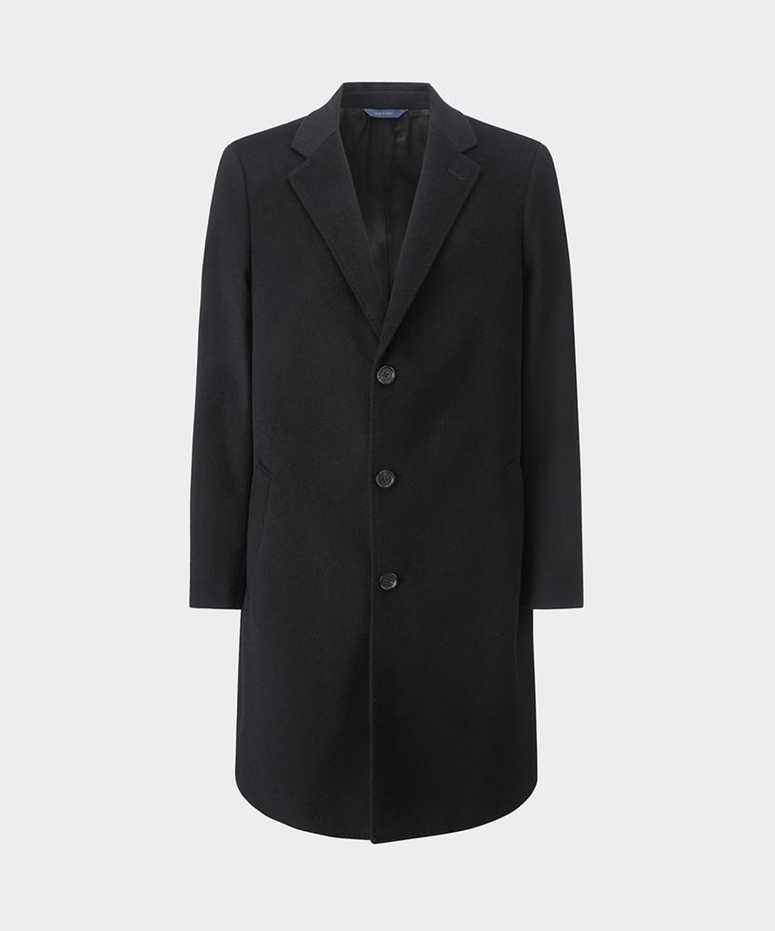Brooks Brothers Classic Town Coat (Black) (Bbcsmf2194Uew)