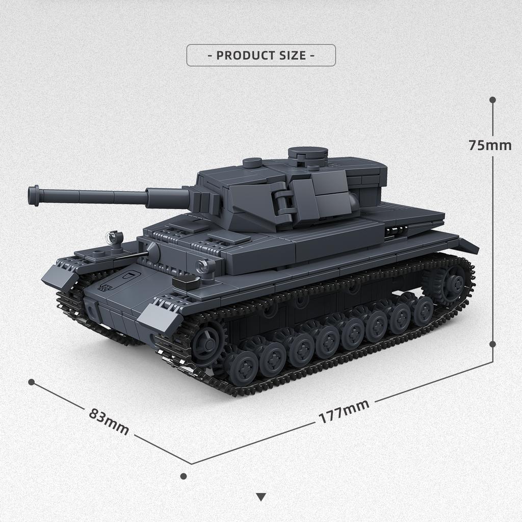 Танк №4 PANZER IV ТАНКИ Строительные Блоки Образовательная Игрушка Подарок Сторонний 300036