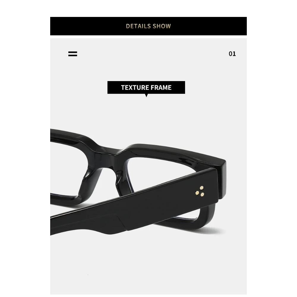 Винтажные прямоугольные мужские пресбиопические очки люксовый бренд толстая оправа анти-синий луч квадратные очки для чтения мужчины женщины 1.0 2.0