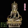 21СМ 21СМ Тибет Ваджрасаттва Посеребренная Бронзовая и Золотая Статуя Будды