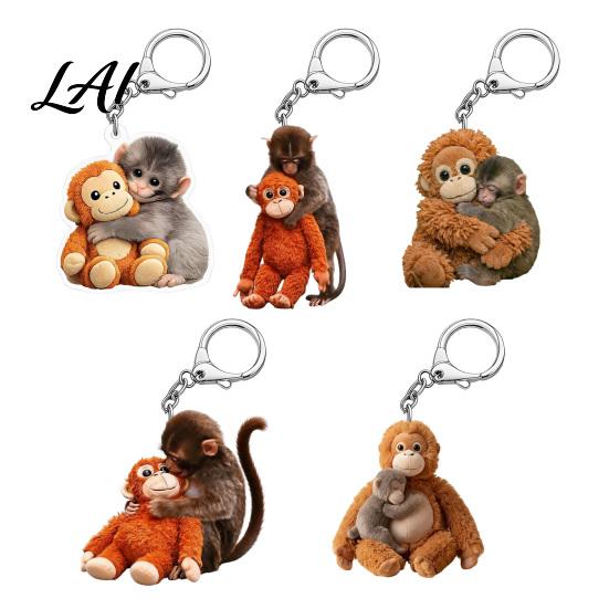 Durable Keychain Charm 2Pcs Punch Monkey Key Chain Pendant Exquisite Workmanship Wear-Resistant