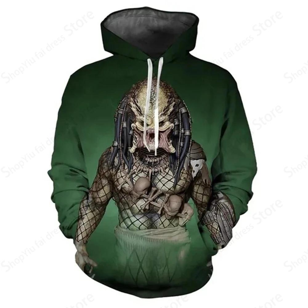 Мужская толстовка с капюшоном с принтом 3D-фильма «Хищник», графическая толстовка для мужчин и женщин, модная толстовка с капюшоном большого размера, толстовка для мальчиков, женская толстовка, мужская куртка