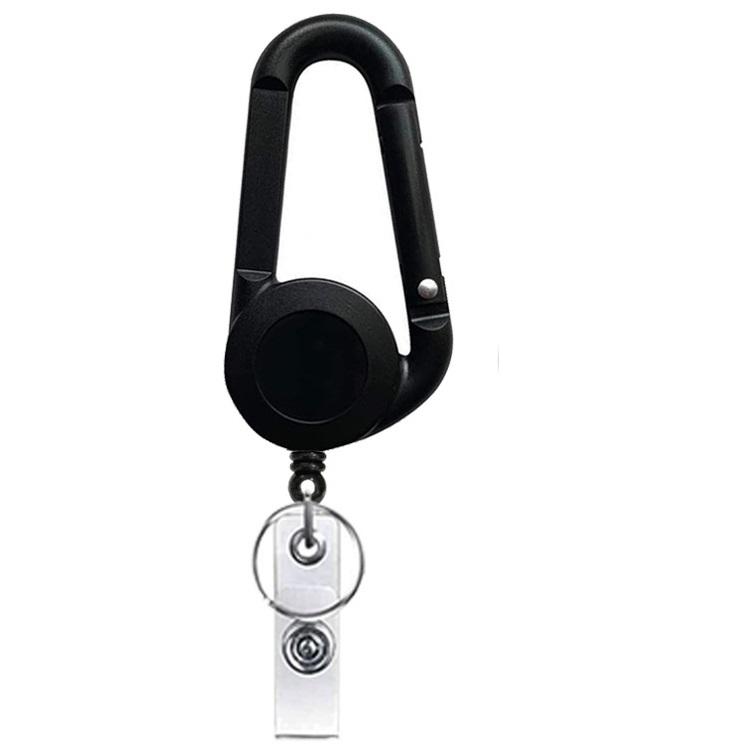 Выдвижной брелок для ключей Выдвижной держатель для бейджа Зажим для катушки Держатель для идентификационного бейджа с зажимом для ремня Держатель для карт с защитой от потери ключей