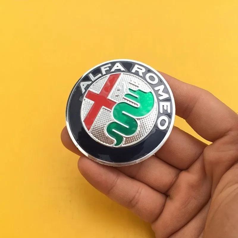 1Pc 40mm Car Steering Wheel Logo Badge Sticker for Alfa Romeo Mito Giulia Giulietta 147 156 166 159 Stelvio Sportiva 4C 8C GT