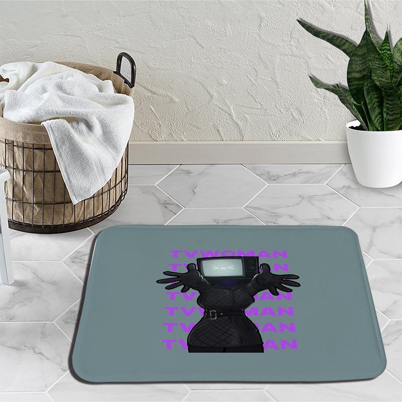 Skibidi Toilet Door Mat Speakerman Camera Man Soft Tufted Bedroom Bedside Carpet Home Decoration Area Rug Cartoon Kitchen Bath Mat
