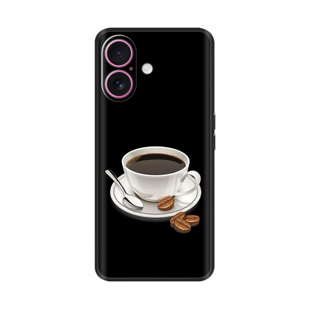Shockproof Case For iPhone 16 Plus Soft Black Silicone Phone Case For Apple iPhone 16+ 16 Pro Max Protective Shell Cover Bumper