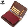 Leather Passport Book Slim Credit Card Wallet