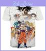 Унисекс Футболка Dragon Ball с 3D-печатью, featuring Динамичный Арт Super Saiyan Z Goku
