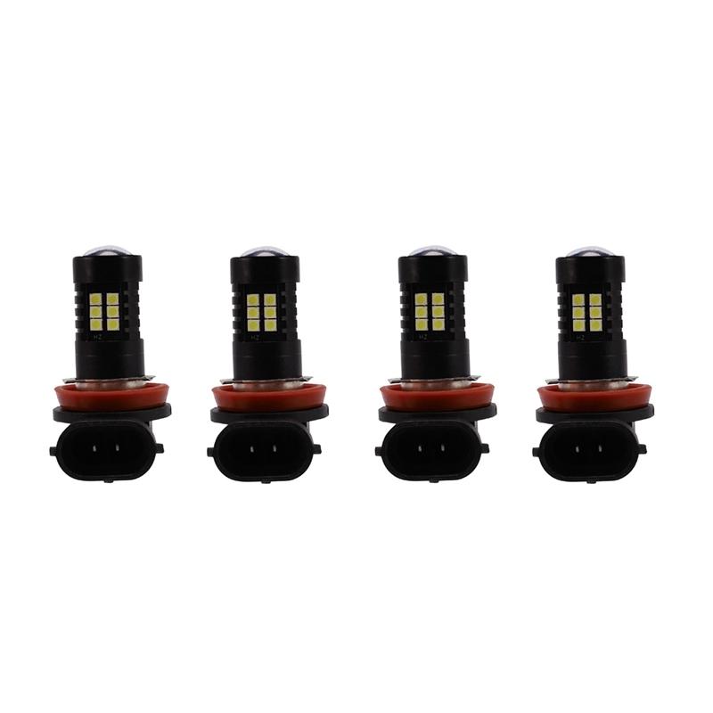 4X Canbus H8 3030 21Smd LED Drl Daytime Running Fog Light Bulbs For Skoda Superb