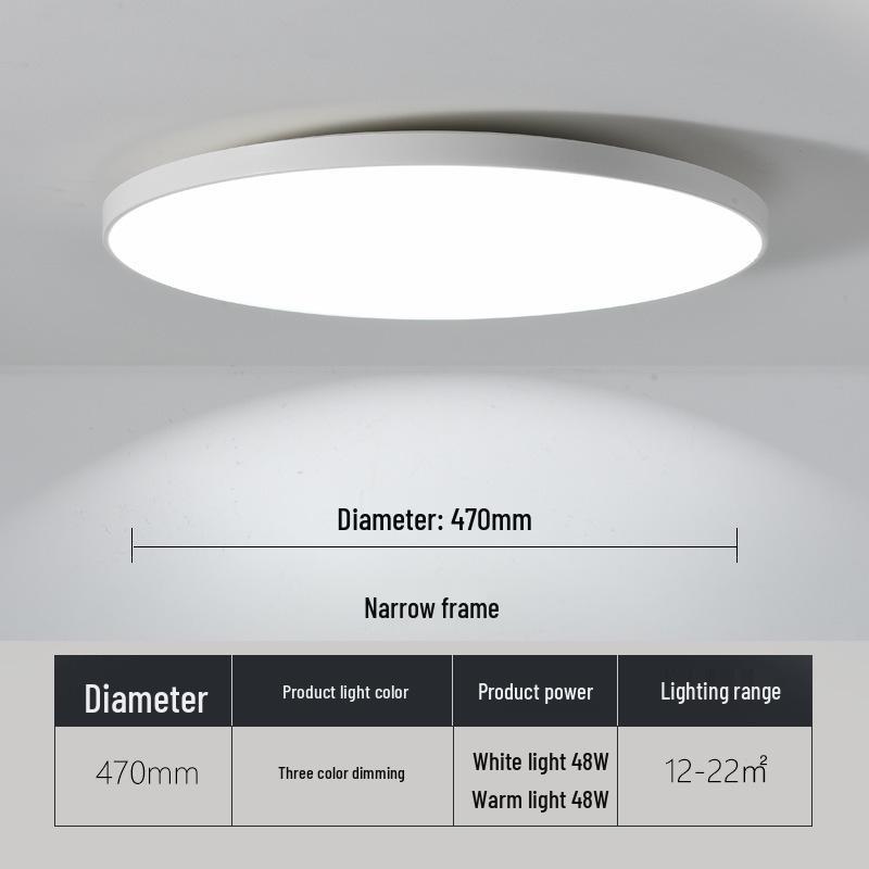 Ультратонкий водонепроницаемый светодиодный потолочный светильник для ванной комнаты, балкона, спальни, кухни и коридора.