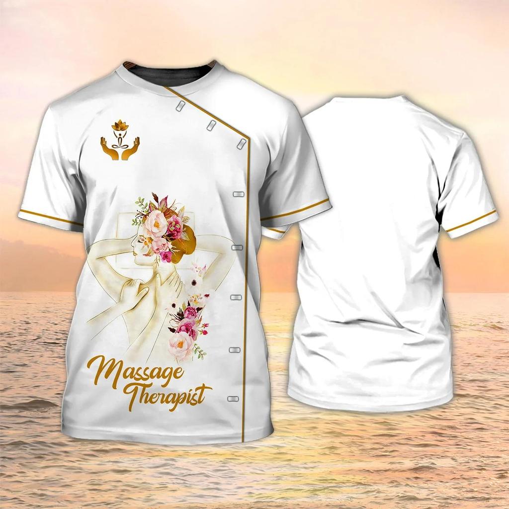 Футболка с изображением массажиста, футболка с 3D-принтом, унисекс, летний стиль, повседневная футболка