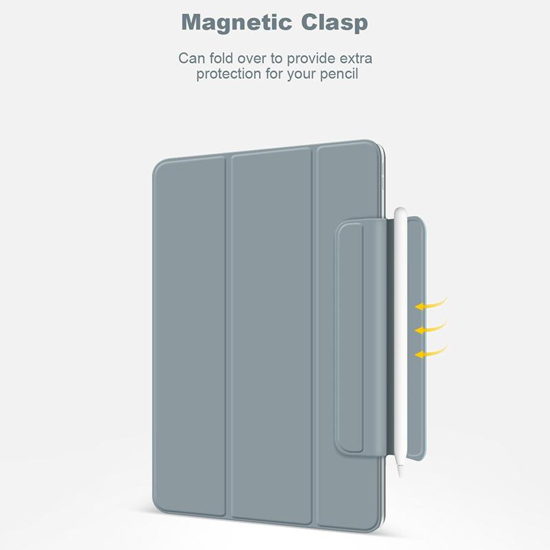 For iPad Pro 11 (2025)/11 (2024) Case PU Leather Auto Sleep/Wake Cover Magnetic Attachment
