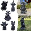 Cat Resin Crafts Independent Station Sculpture Window Desktop Decoration