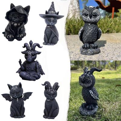 Кошка из смолы, независимая станция, скульптура, украшение для рабочего стола, окна