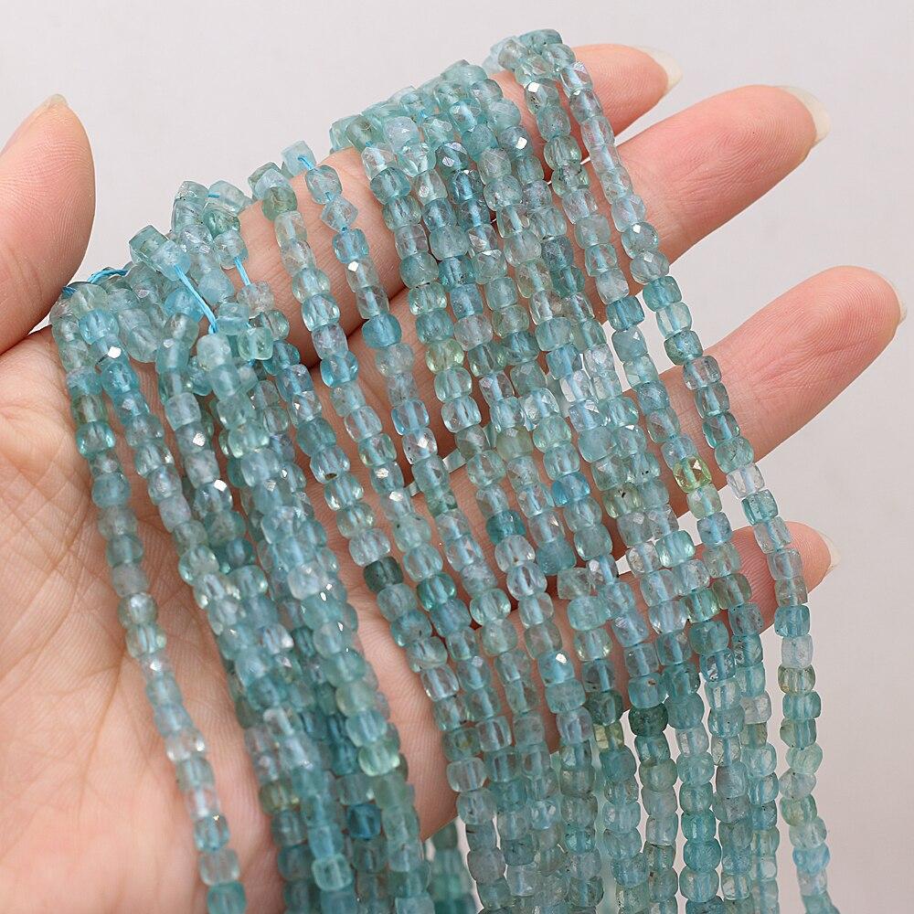 Бусины из натурального камня, граненые квадратные изолированные бусины, розовый кварц/малахит для DIY, ожерелье, браслет, серьги, ювелирные аксессуары