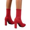 fashion Shoes for Women Fashion Sleeve Women's Boots Spring Autumn Pointed Toe Solid Sexy Dress Short Barrel Chunky Heels Stretch Boots