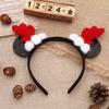 Рождественская повязка на голову с Микки Маусом, заколка для волос, универсальная повязка с бантом, пряжка для головы, зажим "утиный клюв", аксессуары для волос, рождественские украшения