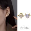 Серьги Banyan Tree S925 Silver Angel Love с асимметричным рисунком из циркона для женщин - Chic Mori Small Ear Bone Design