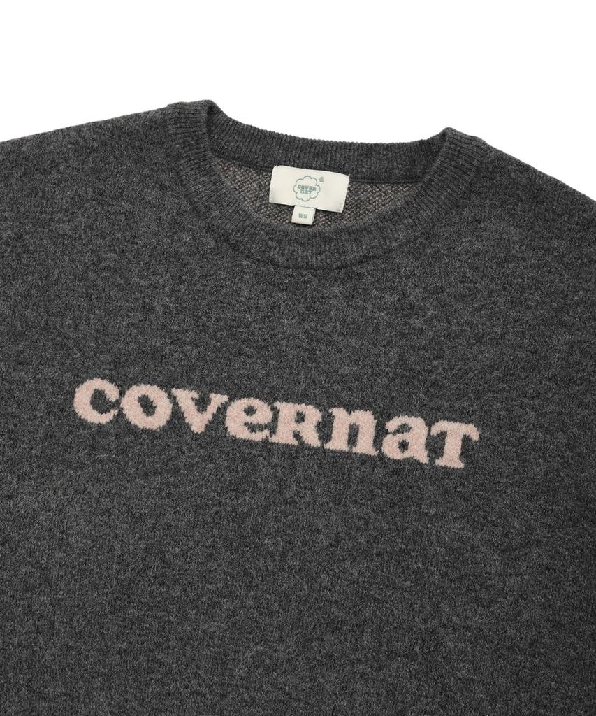 COVERNAT WOMAN Cooper Logo Knit Charcoal