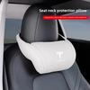 CYM5  Leather Car Seat Headrest Memory Foam Comfort Neck Pillow For Tesla Model 3 Y S X Cybertruck Juguete Coil Highland Auto Interior