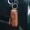 1pc Lipstick Bags Portable Keychain Solid Wallet Mini With Mirror Leather Protective Cover