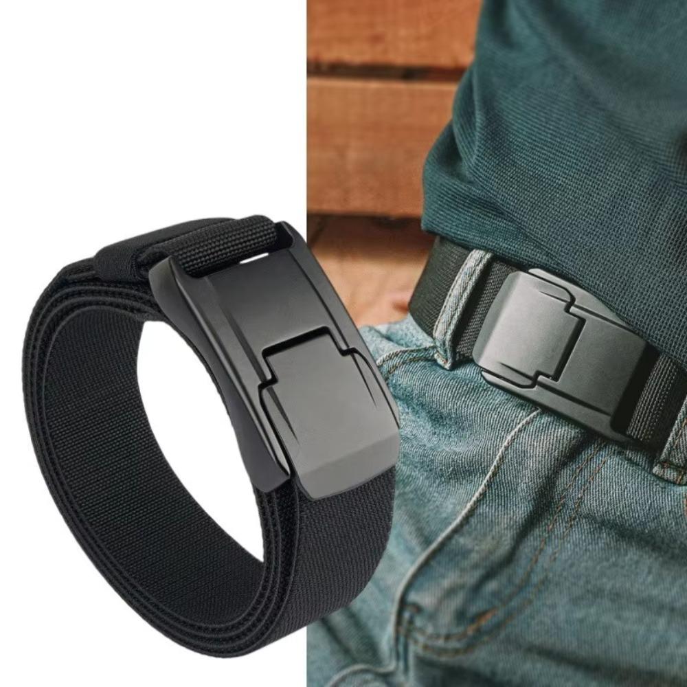 Сверхпрочный эластичный пояс унисекс с жесткой быстросъемной пряжкой, пояс для тренировочных брюк, повседневный
