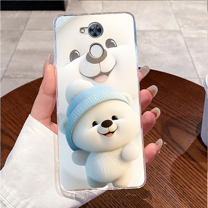 Чехол для телефона Huawei Honor 6A / Holly 4 DLI-L42 L22, прозрачный, роскошный, милый, с рисунком кролика, смешной, из мягкого силикона TPU, защитный чехол