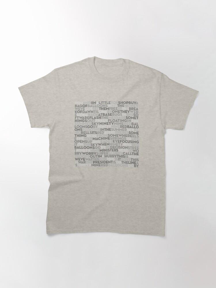 Nena 99 Red Balloons - Nena (lyrics) v.4 Classic T-Shirt