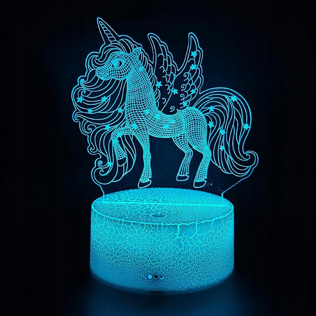 Unicorn Night Light For Children, Illuminated, Horse, Desk Lamp + Remote Control