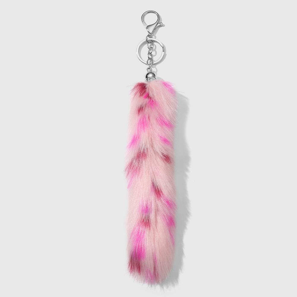 Leopard Print Animals Tail Keychain Hanging Bag Charms Fur Tails Pendant Jewelry Gifts