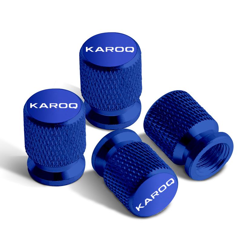 BYCP2 4pcs For Skoda Karoq Badge VRS Sport Line Car Wheel Tire Valve Caps Tyre Stem Covers Accessories Styling