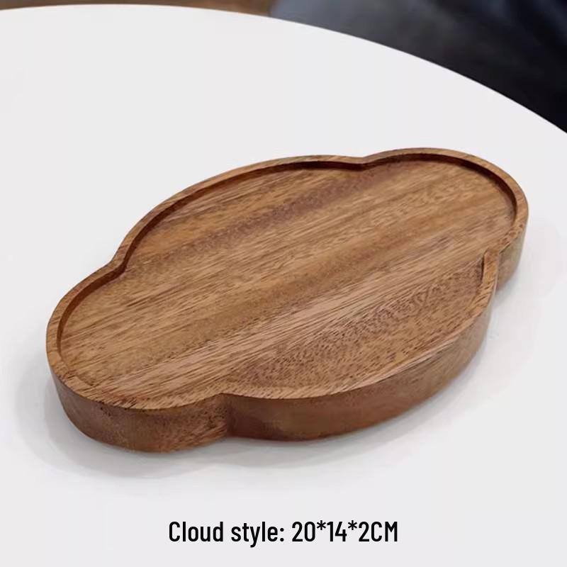 Универсальный поднос из японского ореха – Идеально подходит для подачи чая, фруктов или пиццы в отелях