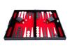 Backgammon 21 Inch - Board Game - High Quality - Pearl Dice and Chips - Red Black and White