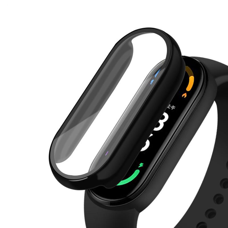 Чехол+стекло Для Xiaomi Mi Band 9 8 7 6 Аксессуары Чехол+Пленка Защитный чехол полного покрытия Miband 7 5 4 3 защитное стекло для экрана
