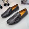New Loafers Men Handmade Leather Loafer Casual Driving Flats Slip-on Shoes Luxury Comfy Moccasins Black Loafers Shoes for Men