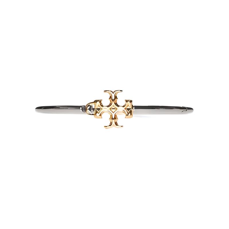 TORY BURCH Iconic Design Metal Brass Alloy Bracelet Women's Silver 73878-024-Silver F