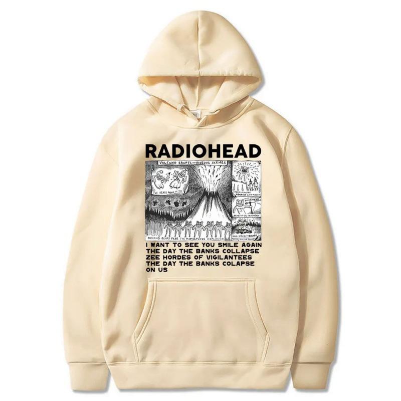 Vintage Radiohead Bluza Z Kapturem Hoodie