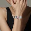 Casio Модные водонепроницаемые кварцевые часы с стальным ремешком для женщин, розовый кварцевый механизм, ремешок из нержавеющей стали, японские и корейские часы LTP-1237D-4A