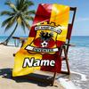 Custom Name Personalized Go Ahead Eagles Print Beach Towel, for Trip Camping Beach Party Home Decor, Birthday Gift for Family & Friends