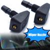 2 Pcs/Set Car Universal Friont Windshield Wiper Nozzle Jet Sprayer Kits Sprinkler Water Fan Spout Cover Washer Outlet Adjustment
